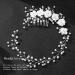Foyte Hair Comb Pearl & Alloy Silver Women's Bridal Hair Accessories for Wedding Party - Buy Online on GoSupps.com