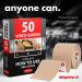 Waterproof Kinesiology Tape - 3 Rolls - Joints Support and Muscle Pain Relief - 16.4 ft Uncut Kinetic Tape  50 Videos - Buy Online on GoSupps.com