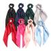 Hair Scarf Scrunchies for Women Plain Hair Bobbles Solid Color Fabric Scrunchy Elastic Hair Ties Ponytail Holders Hair Accessories Pack of 8pcs Colorful Mix