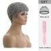 MOONSHOW Grey Short Pixie Wig - Natural Synthetic Layered Style for Black Women - Buy Online on GoSupps.com