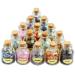 SUNYIK 9 Mini Gemstone Bottles Chip Crystal Healing Tumbled Gem Reiki Wicca Stones Set #1-9 Mini Bottles(vary Stone)