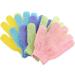 Cleaning Gloves Five Fingers Bath Gloves Household Shower Towel Scrub Body Wash Children Home Supply Elastic Wipe Back Bathing Cleaning Gloves Convenient and Practical (Color : Pink) - Buy Online on GoSupps.com