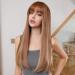 HAIRCUBE Long Brown Wigs for Women | Highlights Straight Fringe Daily Wear - Buy Online on GoSupps.com