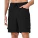 Men's Hiking Cargo Shorts Quick Dry Outdoor Lightweight Stretch Golf Shorts with Multi Pockets for Work Camping Fishing Black 4X-Large