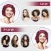 Winered & Champagne X-Large Silk Bonnet 2 Pack for Curly Hair - Adjustable Elastic Band - Reversible Layer Design - Ideal for Braids and Dreadlocks - 14.6 Inch - Buy Online on GoSupps.com