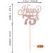 Pack of 24 75 Cupcake Toppers Glitter "Happy 75th Birthday" Cake Toppers Number 75 Eightteen Sweet 75 Birthday Wedding Anniversary Party Cake Decorations Accessories Rose Gold - Buy Online on GoSupps.com