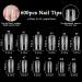 AddFavor 600pcs Medium Square Nail Tips | Clear Full Cover Gel X Fake Nails | Acrylic Nail Tips for Manicure & DIY - Buy Online on GoSupps.com