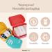Organic Reusable Washable Sanitary Cloth Pads - Set of 3 Small Pads with Carry Pouch in Edelweiss Blue - Buy Online on GoSupps.com