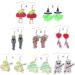 Shop Feylie Cute Frog Acrylic Earrings | Mushroom Drop & Dangle Earrings for Girls | International Shipping - Buy Online on GoSupps.com