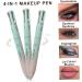 4 In 1 Makeup Pen with Eyeliner Eyebrow Pencil Lip Liner Highlighter All-In-One Portable Makeup Pen Multifunction Makeup Easy Switching Make Up Pen for Women - Buy Online on GoSupps.com