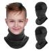 Heggcooe 2 pieces children storm hood winter windproof fleece balaclava warm face mask ski mask for young girls outdoor sports skiing cycling unit size + black