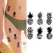 Dopetattoo 6 Sheets Temporary Pineapple Black Sketch Hawaiian Stamp Tattoos for Men and Women - Perfect for Neck, Arm, and Chest - Buy Online on GoSupps.com