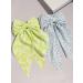 2pcs Floral Bow Hair Clips for Women & Girls with Long Tail, Blue & Green Hairpins for Thick Hair - Elegant Leaves Pattern Big Hair Clips - Buy Online on GoSupps.com