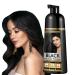 COSMTEK Black Hair Dye Shampoo for Gray  IVNIL Natural Hair Dye Shampoo for Women & Man  3-In-1 & Semi-Permanent  Herbal Ingredients & Ammonia-Free  Fast Acting and Long Lasting  16.9 fl oz