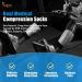 Neuropathy & Plantar Fasciitis Compression Socks - 20-30 mmHg Ankle Support (L/XL Black) for Heel Pain Foot Swelling & Fatigue - Buy Online on GoSupps.com