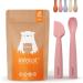 Infatot Silicone Baby Weaning Spoons Set - Perfectly Sized Cutlery for 4 Months+ - Baby Feeding Spoons for Infant Self Feeding - Plum - Buy Online on GoSupps.com