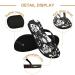 Buy Mnsruu Musical Note Heart Flip Flops - Black & White - XS for Men & Women - Hotel Spa & Travel Essentials - Buy Online on GoSupps.com