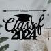 Class of 2024 Cake Topper Black Glitter 2024 Graduation Cake Pick for 2024 Congratulations Graduation Party Cake Decorations Supplies - Buy Online on GoSupps.com