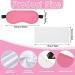 Organic Castor Oil Pack Set - 4 Pcs Reusable Wraps & Sleep Mask for Eyelashes Eyebrows Wrinkles & Dark Circles - Khaki Black Gray & Pink - Buy Online on GoSupps.com