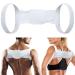 Posture Corrector For Women Men Back Brace Pain Relief Shoulder Support Adjustable Back Straightener For Mid Upper Spine Neck Clavicle Breathable Spinal Alignment Humpback Orthosis White