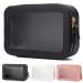 Clear Toiletry Bag Travel Makeup Bag Toiletries Bag Clear Make Up Bag Toiletries Bag for Women Makeup Organiser Bag Travel Bag for Toiletries Transparent Bag for Women Men (Black)