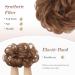 FESHFEN Messy Bun Hair Piece Scrunchie | Synthetic Wavy Curly Chignon Ponytail Extension | Updo Hairpiece for Women Girls Kids | 1PCS Light Auburn - Buy Online on GoSupps.com