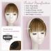 RUWISS Clip in Fringe 100% Human Hair Wispy Bangs Extension - Light Brown - Buy Online on GoSupps.com
