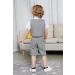 Mint Green Baby Boy 3pcs Gentleman Suit Herringbone Wedding Outfit 2-3 Years Dark Grey - Buy Online on GoSupps.com