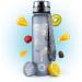 Refyll Sport Drinking Bottle with Fruit Container | BPA-Free Tritan Water Bottle for Sports Fitness School & Office (1L Gray) - Buy Online on GoSupps.com