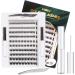 Lanciley Individual Lashes DIY Extension Kit | 90 Pcs 5 Styles 10/11/12/13/14mm C CC D Curl Cluster Lashes | Natural Fluffy Wispy False Eyelashes with Glue & Tweezers Set - Buy Online on GoSupps.com