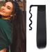 Cybelleza Straight Ponytail Extension Long Wrap Around Ponytails 22 inch Clip in Hair Extensions Hairpiece Synthetic for Women 105g Black 22" Black