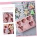 Alipis 2pcs Heart Chocolate Mold DIY Candle Mould Heart Shaped Dessert Mold Tray Mousse Pink - Buy Online on GoSupps.com
