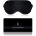 Aosun Silk - Sleep Mask for Side Sleepers, 100% Organic Mulberry Silk, Sleep Eye Mask for Travel Gadget, Black