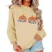 Halloween Costumes Sweatshirt Funny Pumpkin Face Graphic Pullover Crewneck Long Sleeve Fall 3X House Dresses Plus Yellow XX-Large - Buy Online on GoSupps.com