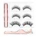 Eyelashes Magnetic Eyelashes Convenient 3-Pack Magnetic Lashes Magnetic Eyelashes with Applicator Reusable Magnetic Eyelashes Eyelashes Magnetic Lashes Magnetic Eyelashes Natural Look No Glue 25-10-03