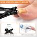 2024 Toenail Clippers for Thick Nails - Heavy Duty Clipper with Angled Head & Catcher for Seniors | Large Wide Opening Nail Cutter for Men & Women - Black - Buy Online on GoSupps.com