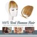 BARSDAR Clip in Human Hair Fringe Extension - 100% Real Hair French Bangs in 30# Light Brown - Washable/Dye-able - Pack of 1 - Buy Online on GoSupps.com