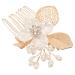 FOYTOKI Gold Leaf Side Comb Hair Comb Bridal Hair Clips Comb for Bridesmaid Comb Clips for Hair Leaf Hair Accessories Hair Side Comb for Women Girl Headpieces for Wedding Women Hair Pin
