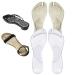 Arch Support Inserts for Sandals and Flip-Flops 2Pairs Size S Self Adhesive Women Gel Arch Support Cushion Insoles Improve Fit and Relieves Pain from Plantar and Flat Feet