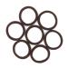 Hoyols 1.6 Inch Soft Cotton Hair Ties 50 Pcs Espresso - Large Bands for Thick Curly Hair - No Slip Seamless Scrunchies - Buy Online on GoSupps.com