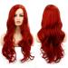 Red Wigs for Women Long Curly Wavy Ladies Fancy Dress Wig Synthetic Hair Wigs Heat Resistant Full Wig Cosplay Halloween (Red) L205-Red