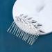 Allereya Vintage Leaf Hair Comb Barrette Metal Leaf Hair Side Comb Silver Floral Headpiece Greek Goddess Hair Comb Decorative Headwear Hair Accessories for Women and Girls (Silver) - Buy Online on GoSupps.com
