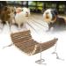 Rabbit Wood Swing Hammock - Multifunctional Natural Wooden Resting Platform for Hamsters Mice & Sparrows (15x30 cm) - Buy Online on GoSupps.com
