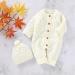 DovFanny Unisex Baby Knit Romper Suit with Hat | Newborn Winter Outfit 0-3 Months - Buy Online on GoSupps.com