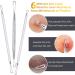 Aibee 10pcs Blackhead Remover Set - Stainless Steel Comedone Squeezer & Pimple Tweezers for Facial & Acne Care - Best Blackhead Removal Tools - Buy Online on GoSupps.com