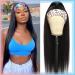 Headband Wig Human Hair 16 Inch Straight Headband Wigs for Black Women Human Hair Glueless Headband Wigs Straight None Lace Front Wigs 150% Density Headband Wig Straight Hair Natural Color 16 Inch ( Pack of 1 ) Natural B...