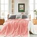 Inhand Sherpa Throw Blanket 90x90 - Baby Pink | Cozy, Soft, and Reversible Fleece Blanket for Couch, Sofa, Bed | Large Fluffy Blanket for Ultimate Comfort - Buy Online on GoSupps.com