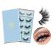 Dysilk artificial eyelashes fake lashes - eyelash extensions eyelashes natural false eyelashes natural lashes 5 couples fluffy fake lashes 6d reusable eyelash |001-15mm 5 pairs (1 pack) Blue