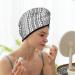 Boho Triangle Stripes Coral Velvet Dry Hair Cap | Quick-Dry Hair Towel Wrap for Men & Women | Ideal for Travel & Home - Buy Online on GoSupps.com