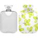 NAANLE 1L Transparent Heat Bottle with Watercolor Grapes | Hot Water Bottle for Bed Hand & Feet | Pain Relief & Heat Therapy - Buy Online on GoSupps.com